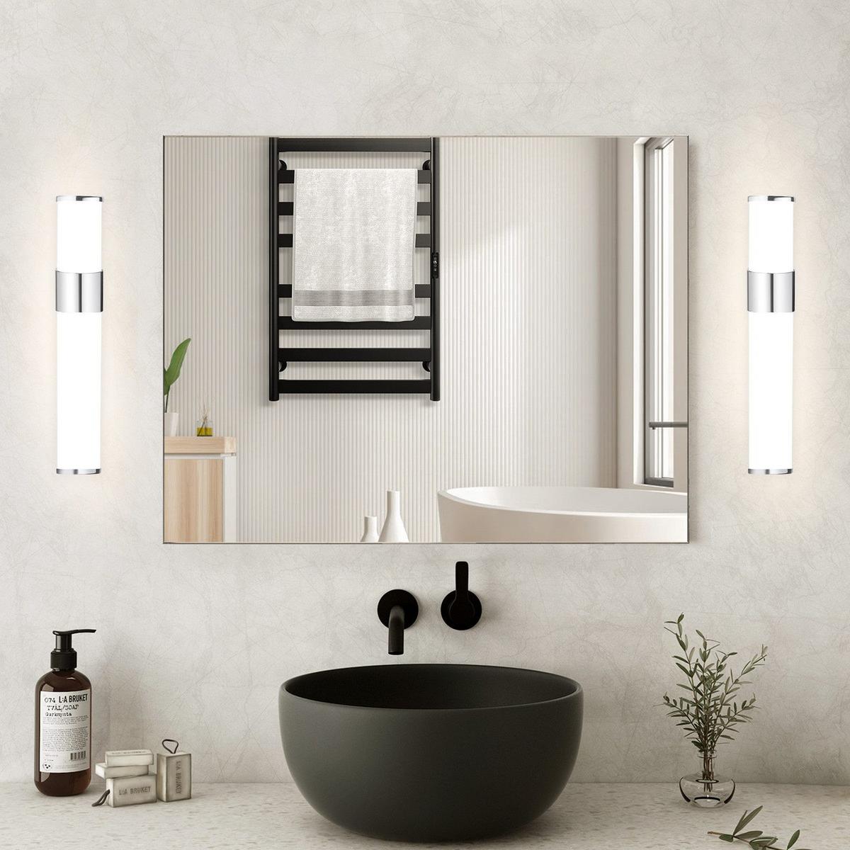 SPIEGELLEUCHTE WIESBADEN(1ER-SET) 30/6.8/12.8 CM - Chromfarben, Kunststoff (30/6.8/12.8cm) - Nettlife