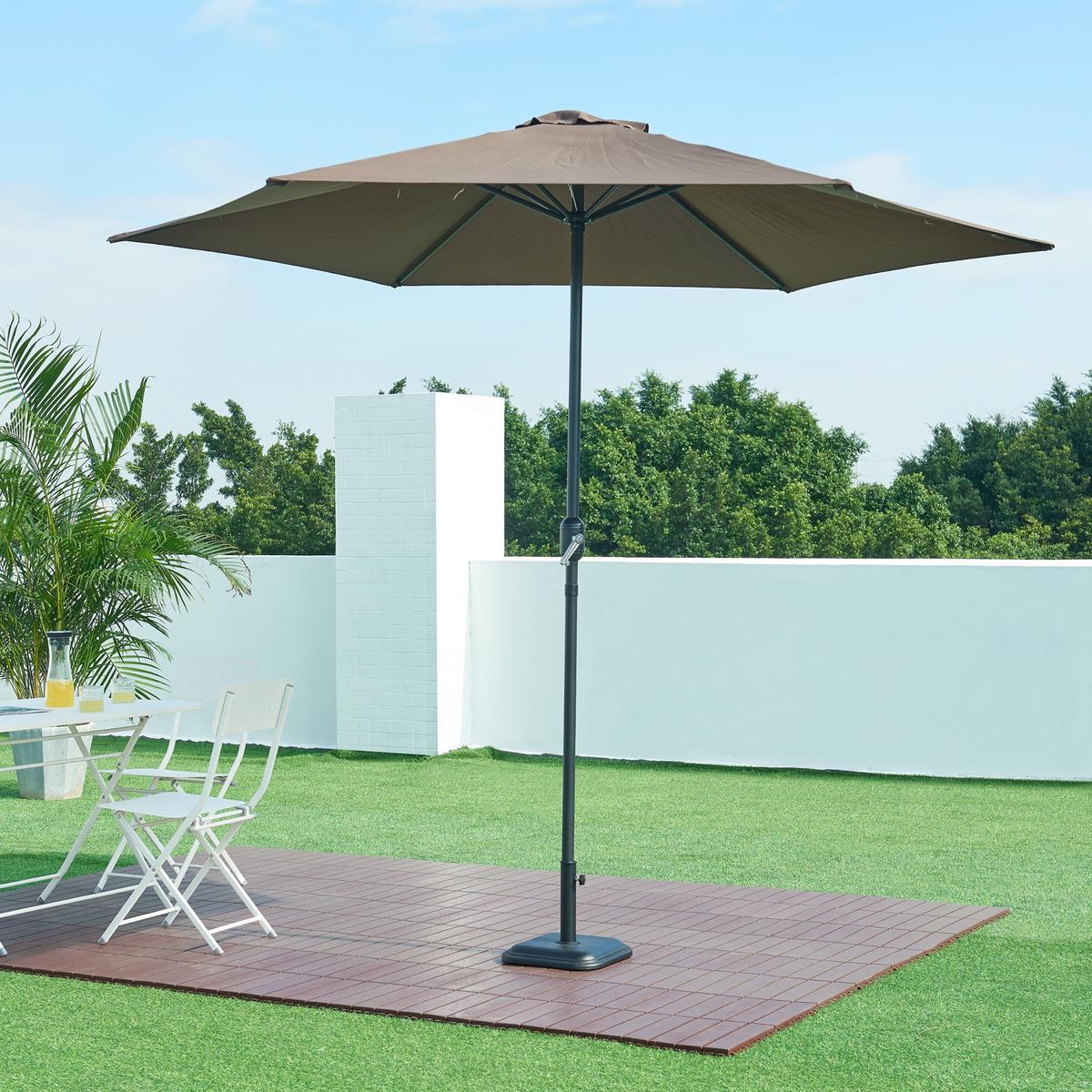 SONNENSCHIRMSTÄNDER Biccari - Schwarz, Stein (35/35cm) - casa.pro