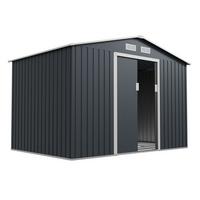 GERÄTESCHUPPEN XL Anthrazit - Anthrazit, Metall (280/190/182cm) - Juskys