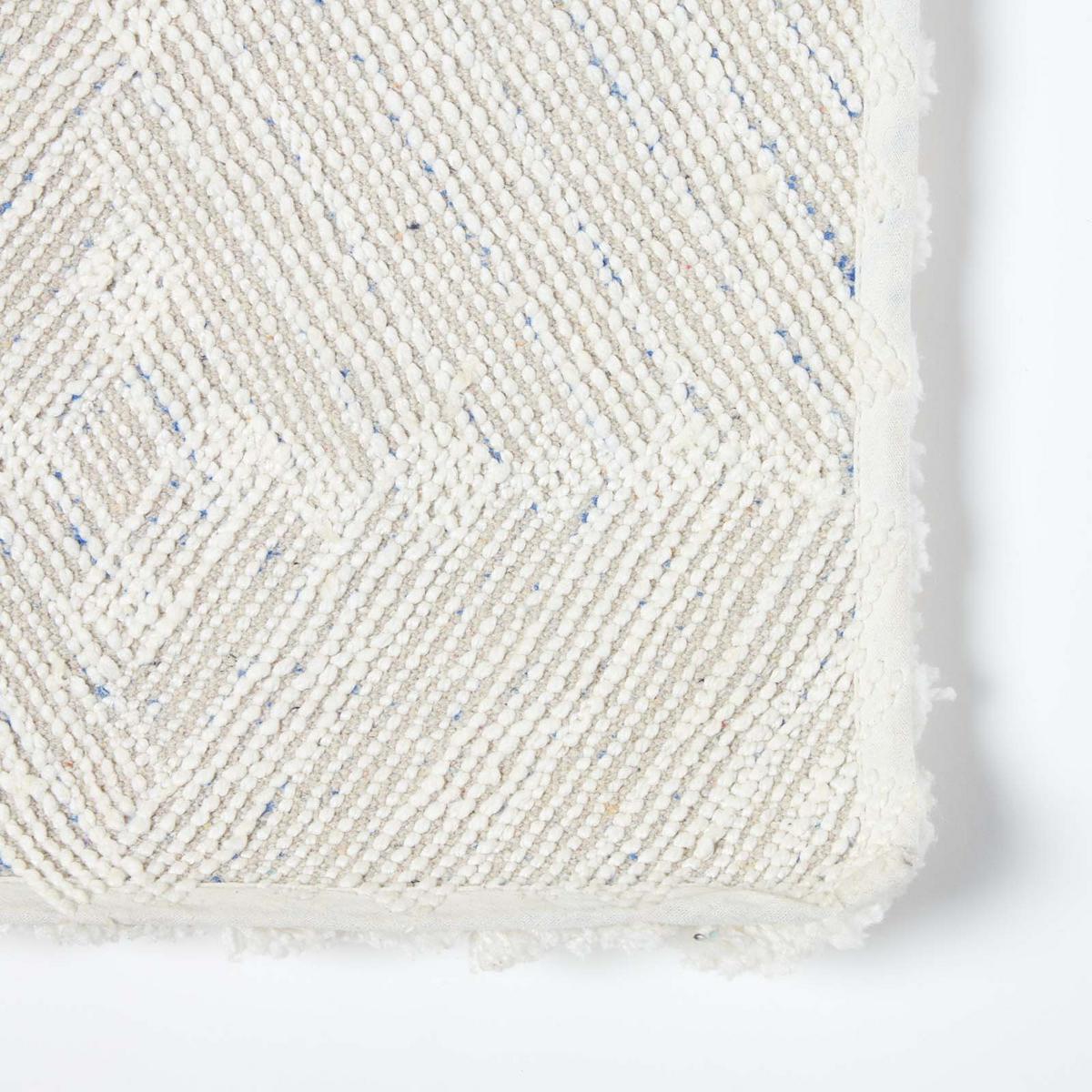 BADEMATTE 50/80 cm Rautenmuster, Hochflor - Weiß, Textil (50/80cm) - Homescapes