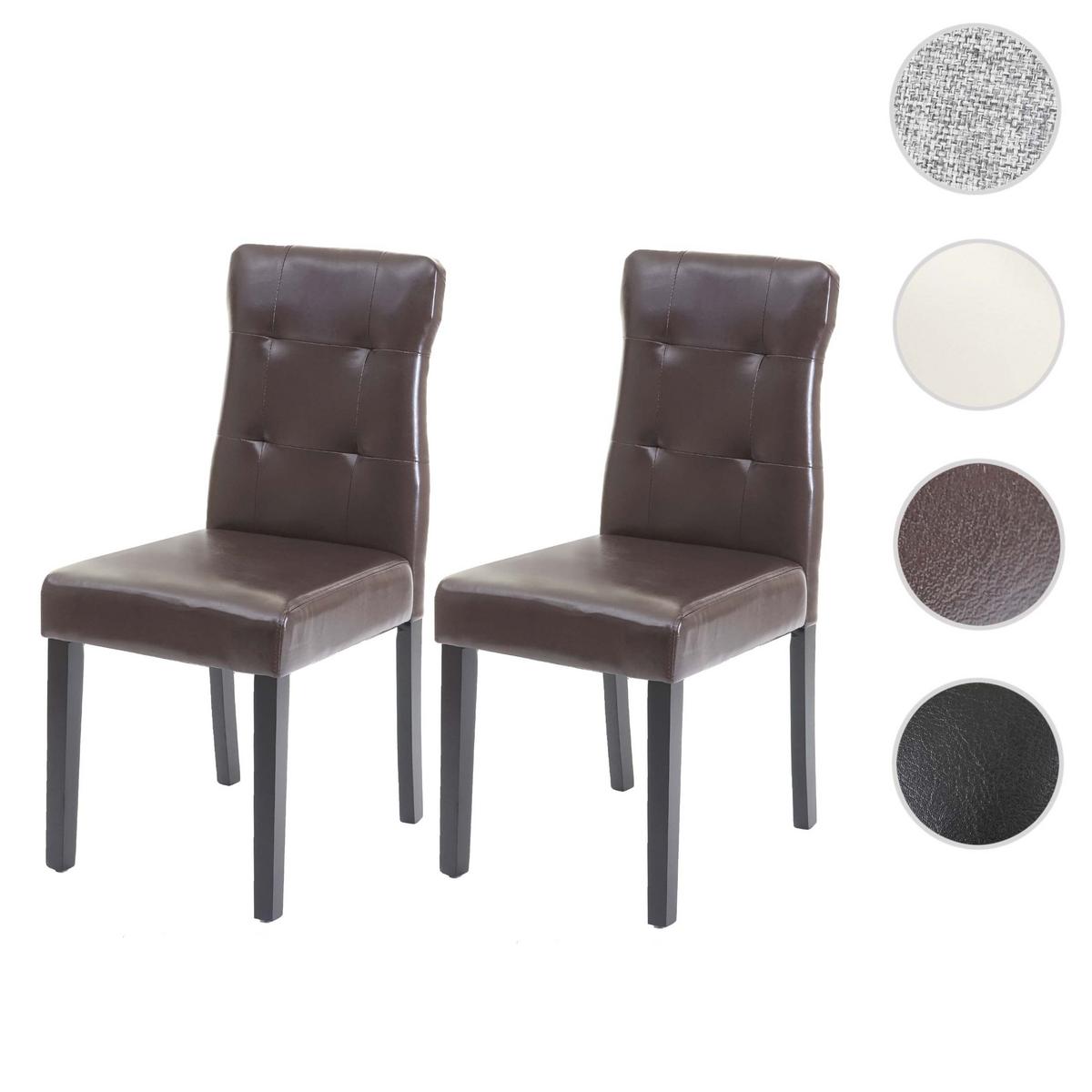 ESSZIMMERSTUHL Braun 2er-Set - Braun, Textil (41/88/55cm) - MCW
