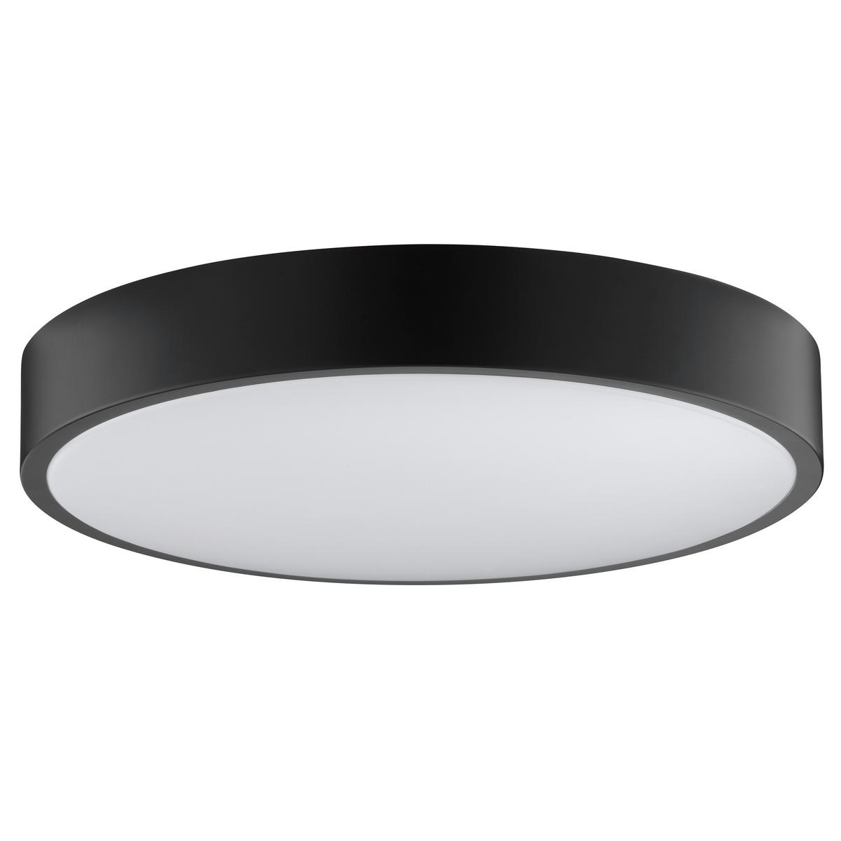 LED DECKENLEUCHTE Delvin Schwarz/Weiß 33/33/7 cm - Multicolor, Metall (33/33/7cm) - Brilliant