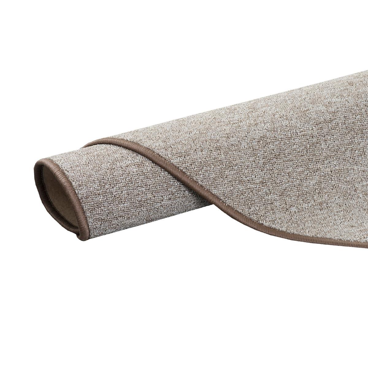 FEINSCHLINGEN VELOUR TEPPICH STRONG RUND - Taupe, Textil (200/200cm) - Snapstyle