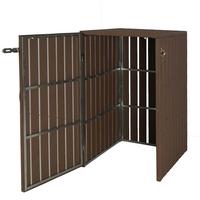 1-/2ER WPC-MÜLLTONNENVERKLEIDUNG Braun - Braun, Metall (77/115/97cm) - MCW