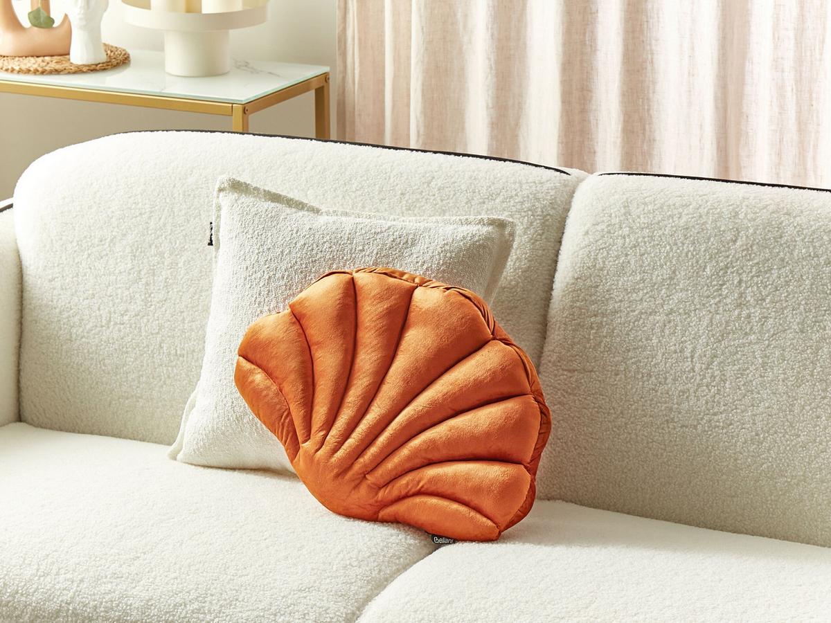 DEKOKISSEN Orange 47/35 cm Consolida - Orange, Textil (47/35cm) - Beliani