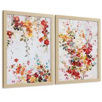 POSTER 2er-Set Wandbilder Wildblumen modern Wohnzimmer Deko, Schlafzimmer, Küche, Badezimmer Rahmenlos A4 - Klar, Papier (29.7/1/21cm) - Nacnic