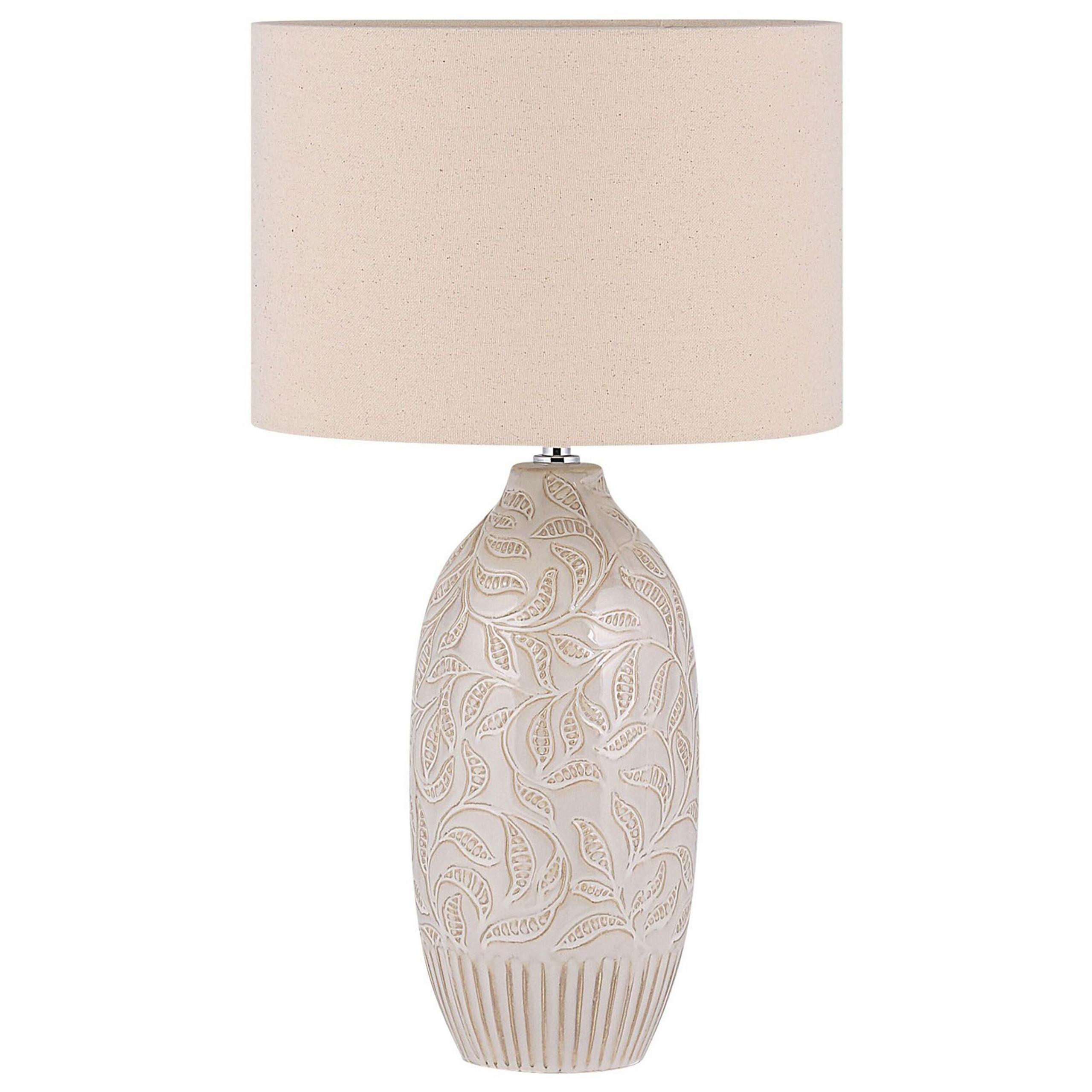 TISCHLAMPE Salza 32/32/57 cm - Beige, Keramik (32/32/57cm) - Beliani