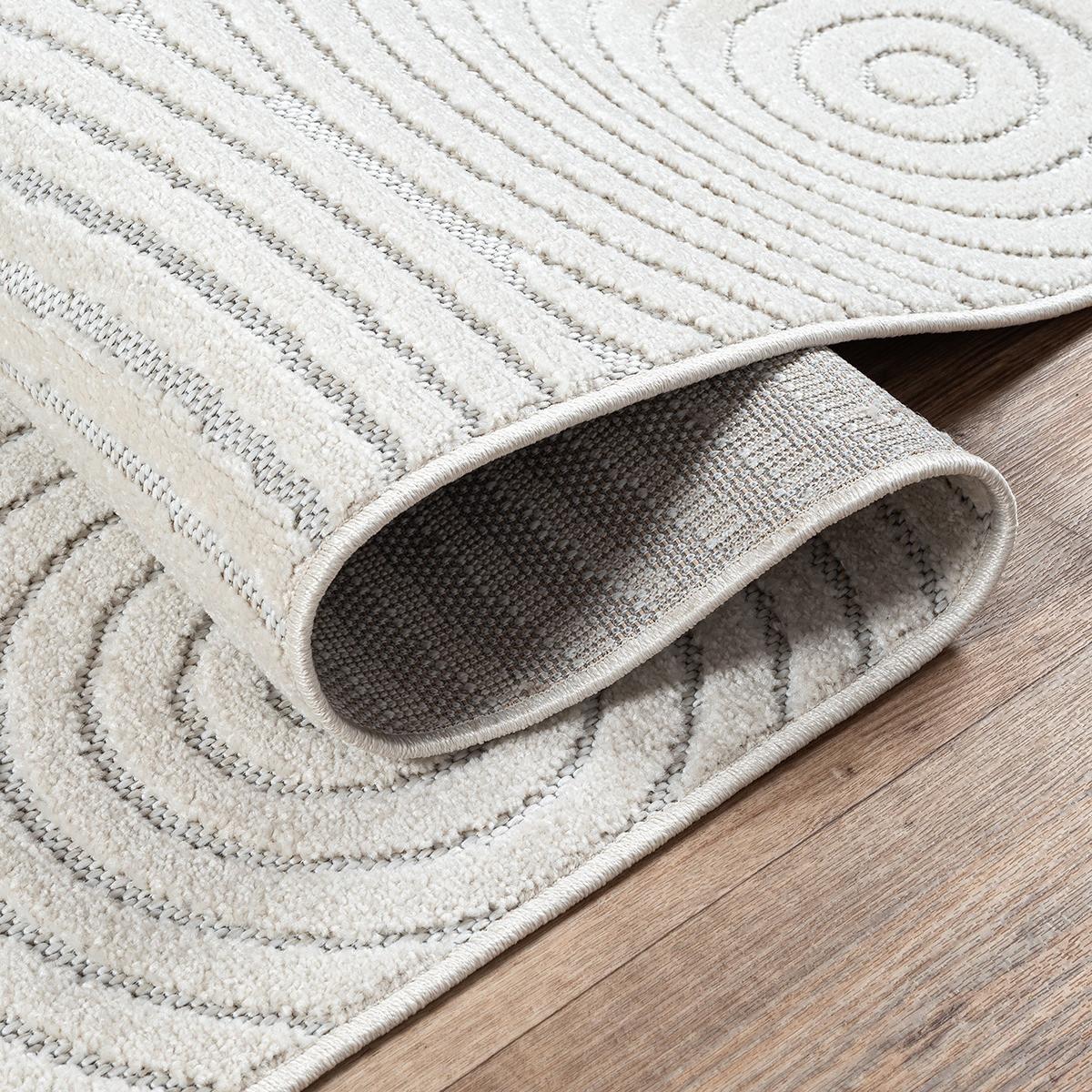TEPPICH Outdoor Geometrisch MEZEN Polypropylen Creme 140 x 200 cm - Beige, Textil (140/200cm) - KADIMA DESIGN