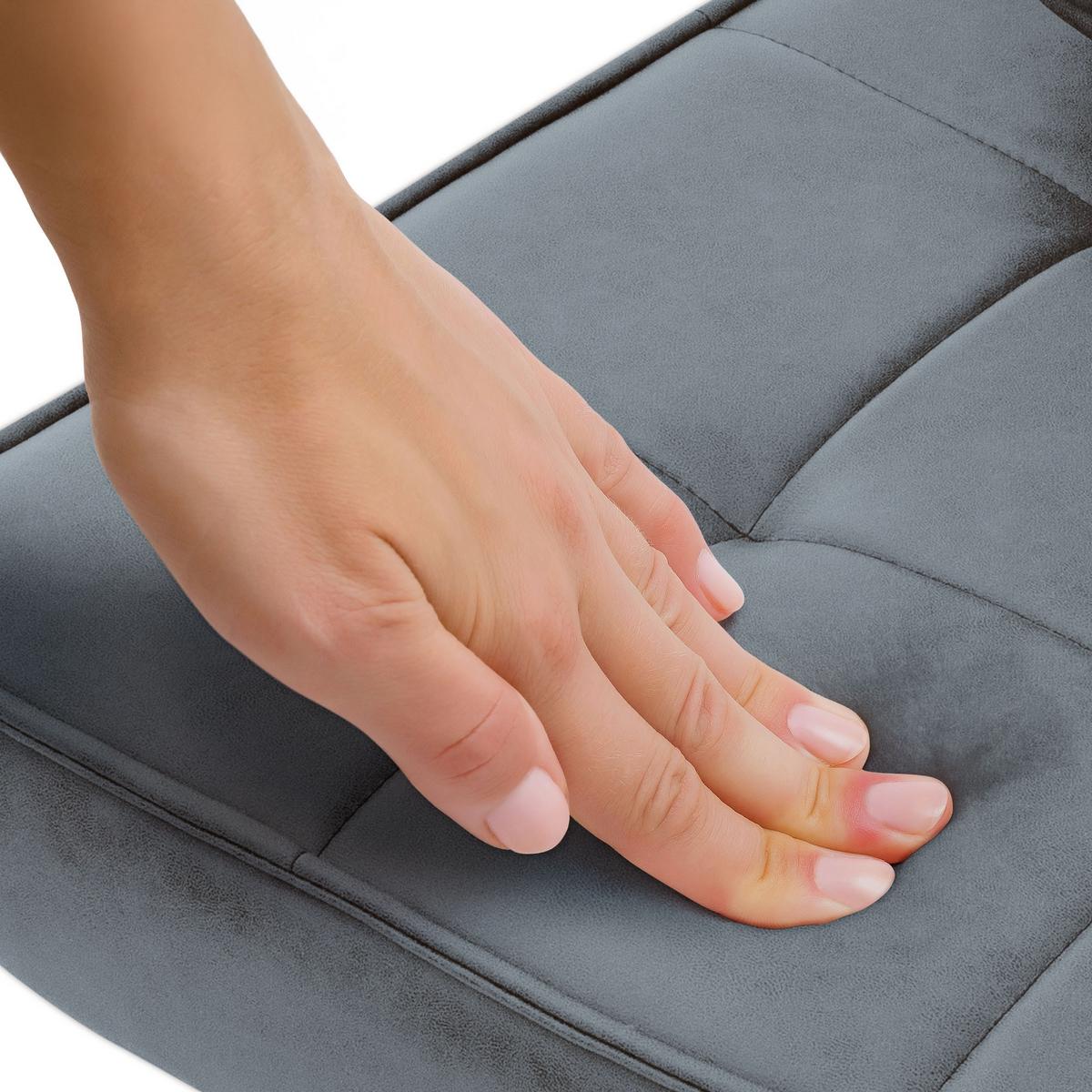 SESSEL Wohnzimmer aus Kunstleder-PU Anthrazit Relaxsessel mit Lendenkissen - Anthrazit/Schwarz, Metall (97/100/79cm) - ML-DESIGN