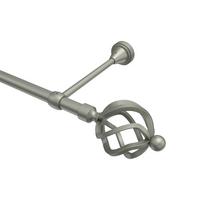 GARDINENSTANGE Primus Paolo 200 cm, 1-läufig (ohne Ringe), 16 mm Ø Chrom matt - Chromfarben/Nickelfarben, Metall (200cm) - INTERDECO