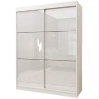 SCHWEBETÜRENSCHRANK VITALE 150/216/61 cm 2-türig Weiß - Weiß, Holzwerkstoff (150/216/61cm) - MASSENO