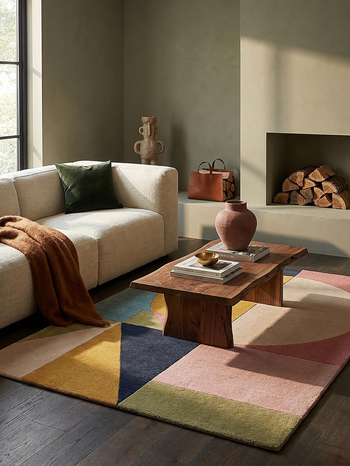 WOLLTEPPICH DEBEN, geometrisch, Strahlend-Bunt, 200 x 290 cm - Multicolor, Textil (290/200cm) - KADIMA DESIGN