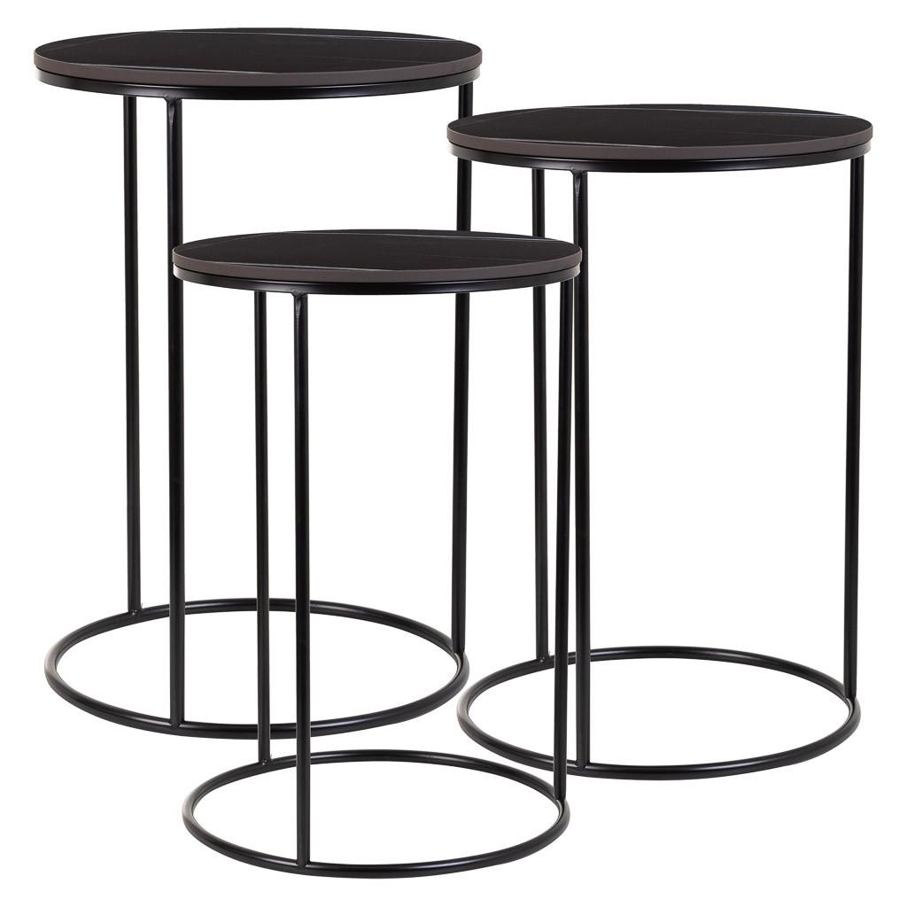 TISCH aus Metall, schwarz, 29x46x34cm - Schwarz, Metall (39/39/57cm) - Wanderlust