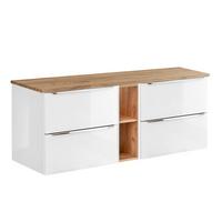 WASCHTISCHUNTERSCHRANK 140.4cm April Weiß - Weiß, Holzwerkstoff (140.4/59/46cm) - Petits-meubles