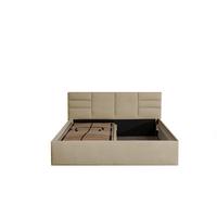 POLSTERBETT Madera Beige 100 x 200 x 40 cm Stauraum unter der Liegefläche Mit hochwertiger Matratze H2 (bis 100 kg) und Lattenrost - Beige, Textil (100/200cm) - Halmon Schlafkomfort Betten 