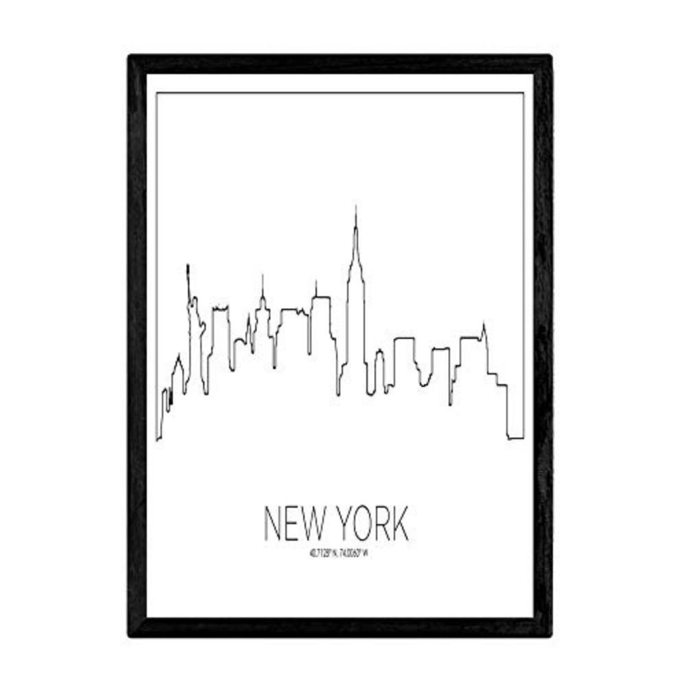 POSTER New York Skyline A3 Rahmenlos - Klar, Papier (29.7/5/42cm) - Nacnic
