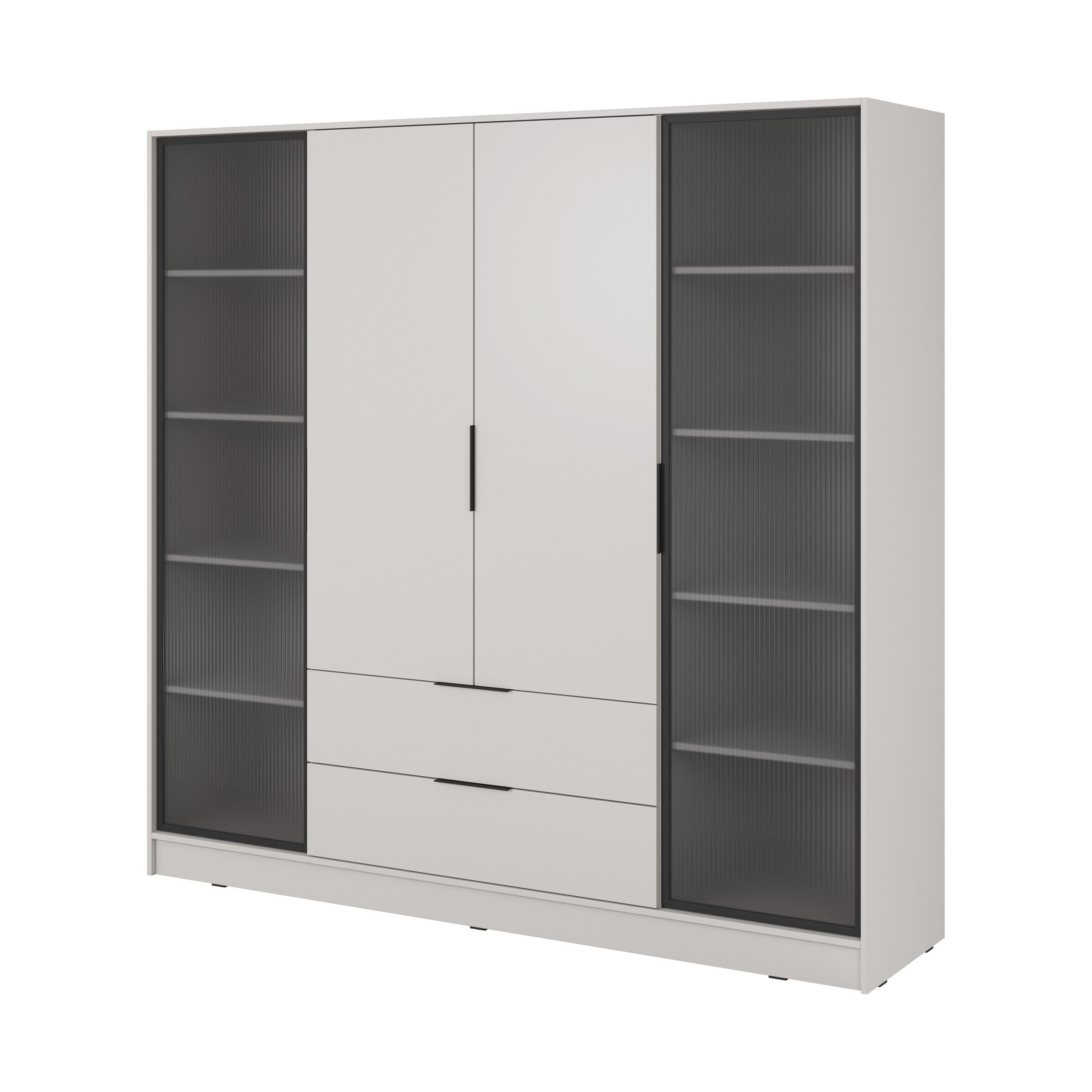DREHTÜRENSCHRANK CATERINA 206/200/51 cm 4-türig Kaschmir - Kaschmir, Holzwerkstoff (206/200/51cm) - MASSENO