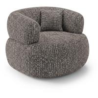 SESSEL Laila, Drehsessel mit runder Form, Braun, Geflecht-Stoff - Braun, Textil (95/75/97cm) - Beautysofa