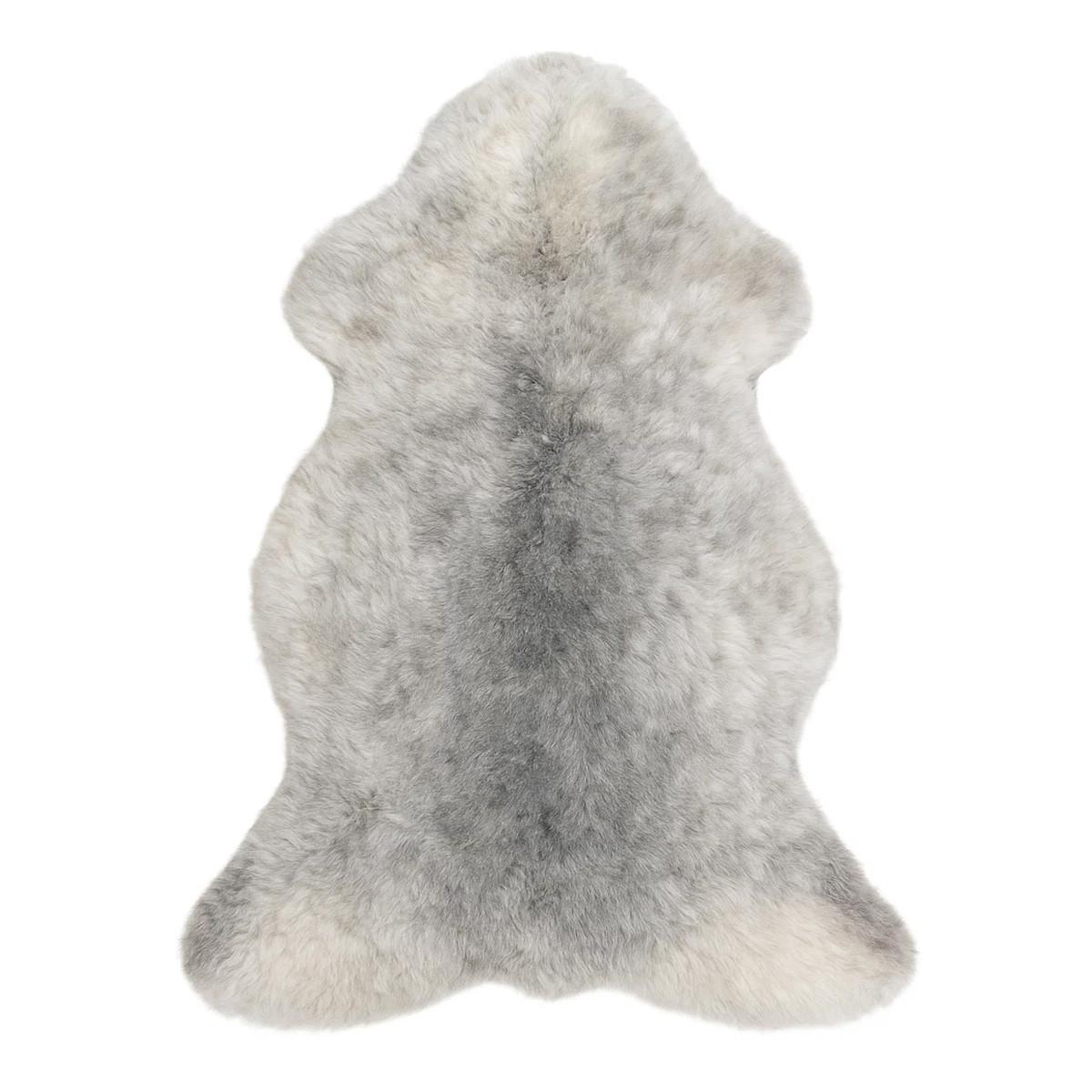 SCHAFFELL Geschoren Natur Weiß Grau ca. 120 cm - Weiß/Grau, Fell (65/120cm) - Provellus
