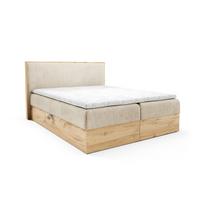 BOXBETT Roland - Beige, Holzwerkstoff/Textil (200/200cm) - Fun Möbel