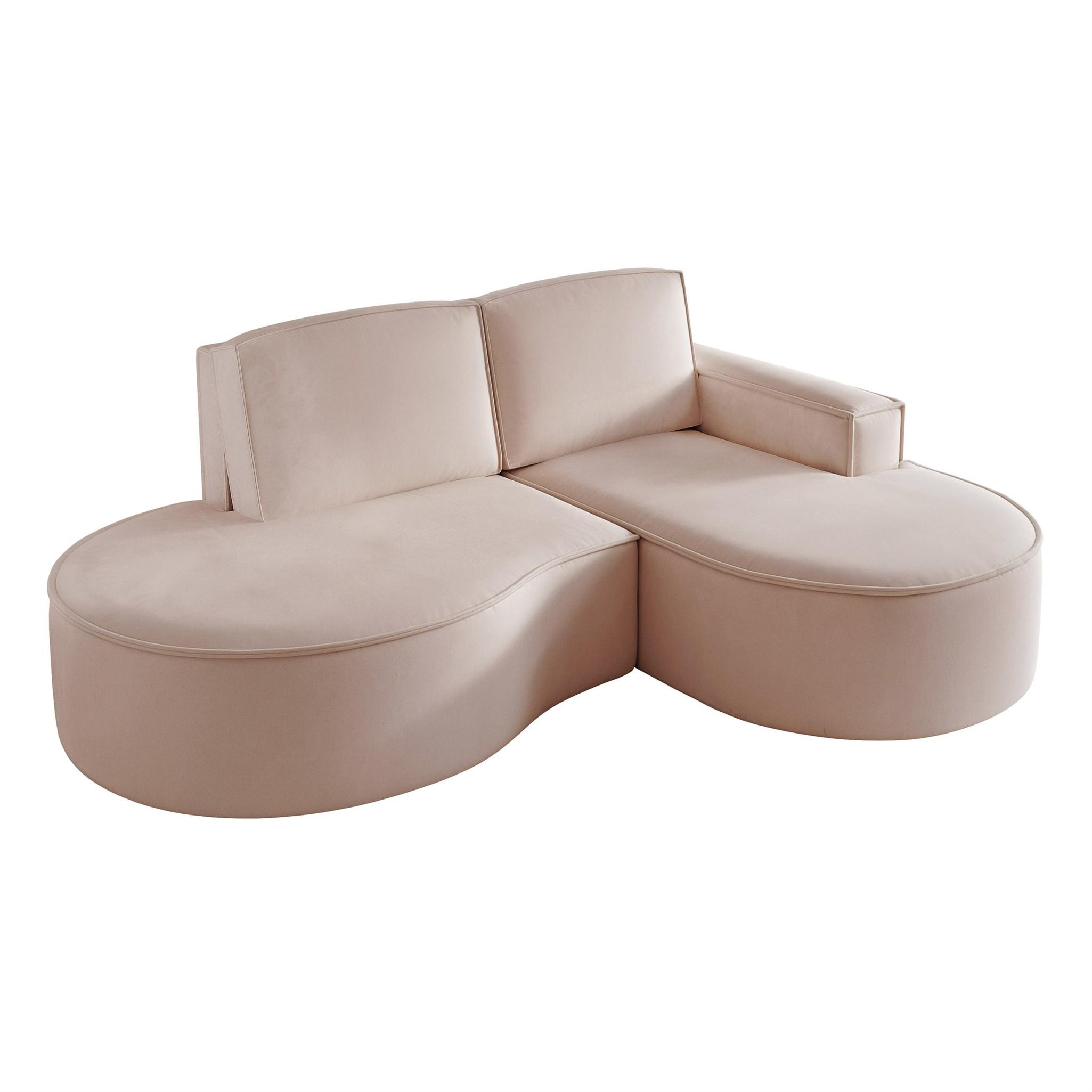 ECKSOFA Arlet In Stoff Riviera - Beige, Holzwerkstoff/Textil (156/277cm) - Fun Möbel