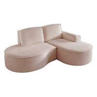 ECKSOFA Arlet In Stoff Riviera - Beige, Holzwerkstoff/Textil (156/277cm) - Fun Möbel