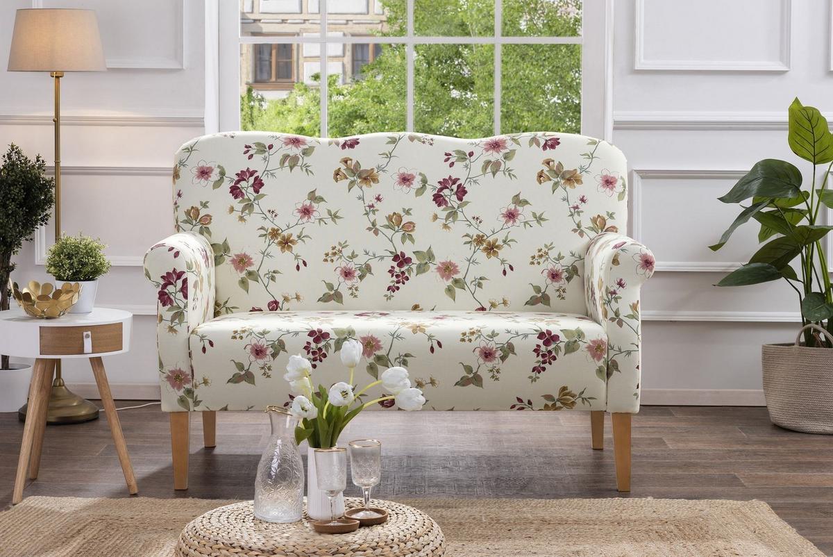 KÜCHENSOFA Karin Bezug Flachgewebe Buche natur / weiß - Weiß, Kunststoff (147/103/84cm) - 58aufmkessel