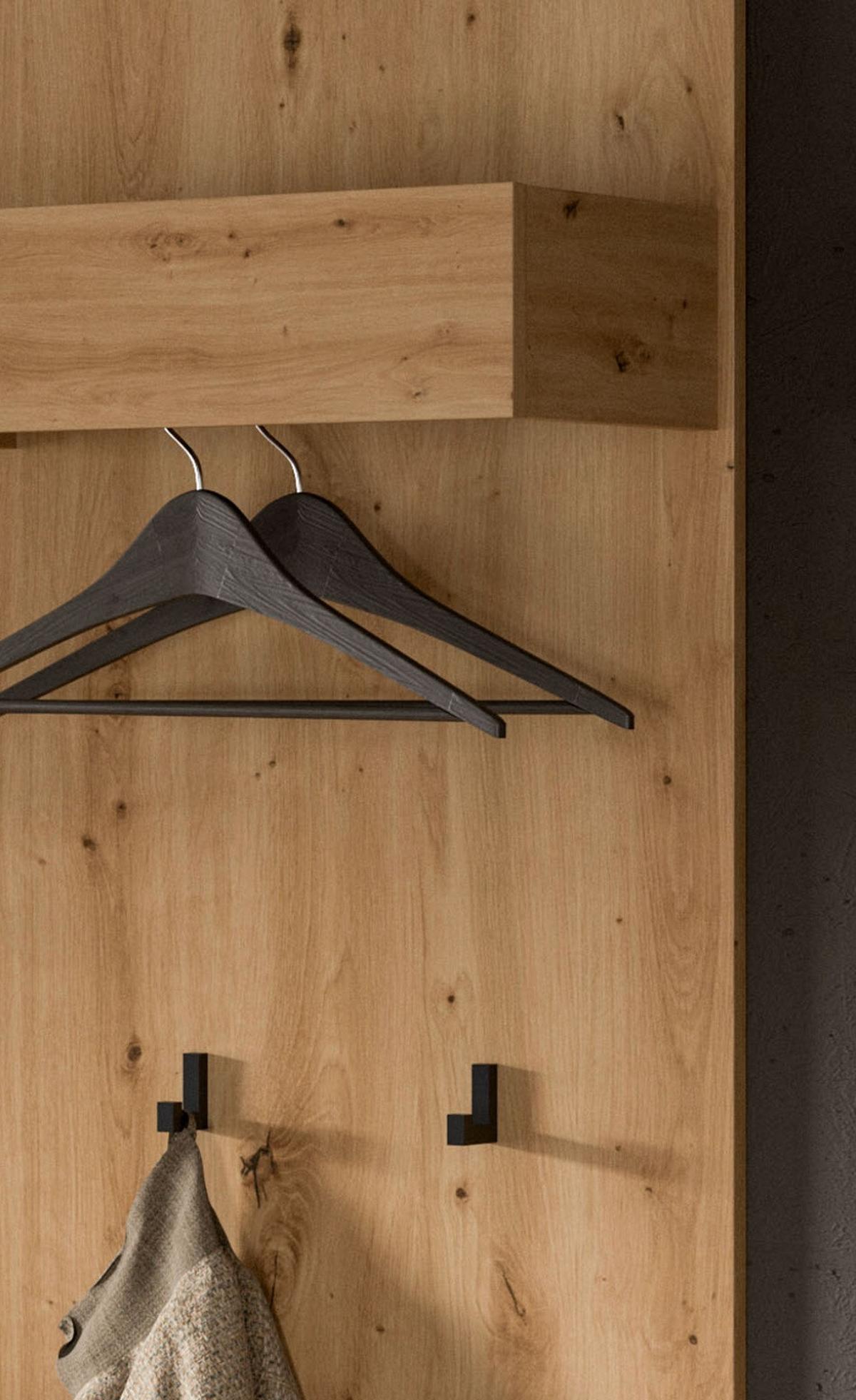 GARDEROBENPANEEL Artisan Eiche, Wandgarderobe 50 x 160 cm - Eiche Artisan, Holzwerkstoff (50/160/27cm) - Inn.Furn