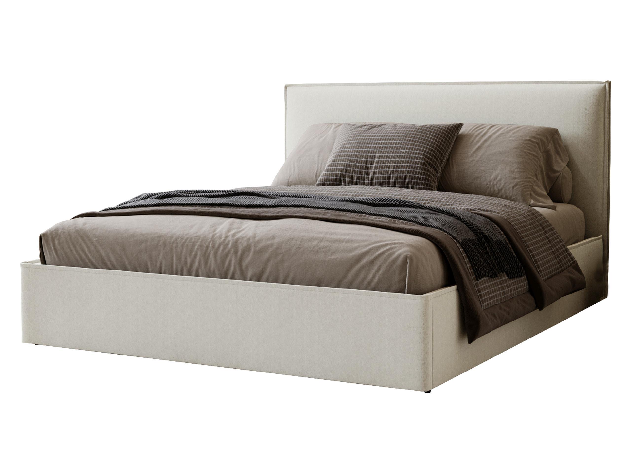 POLSTERBETT Bianco - Creme/Schwarz, Holzwerkstoff/Kunststoff (160/200cm) - MIRJAN24