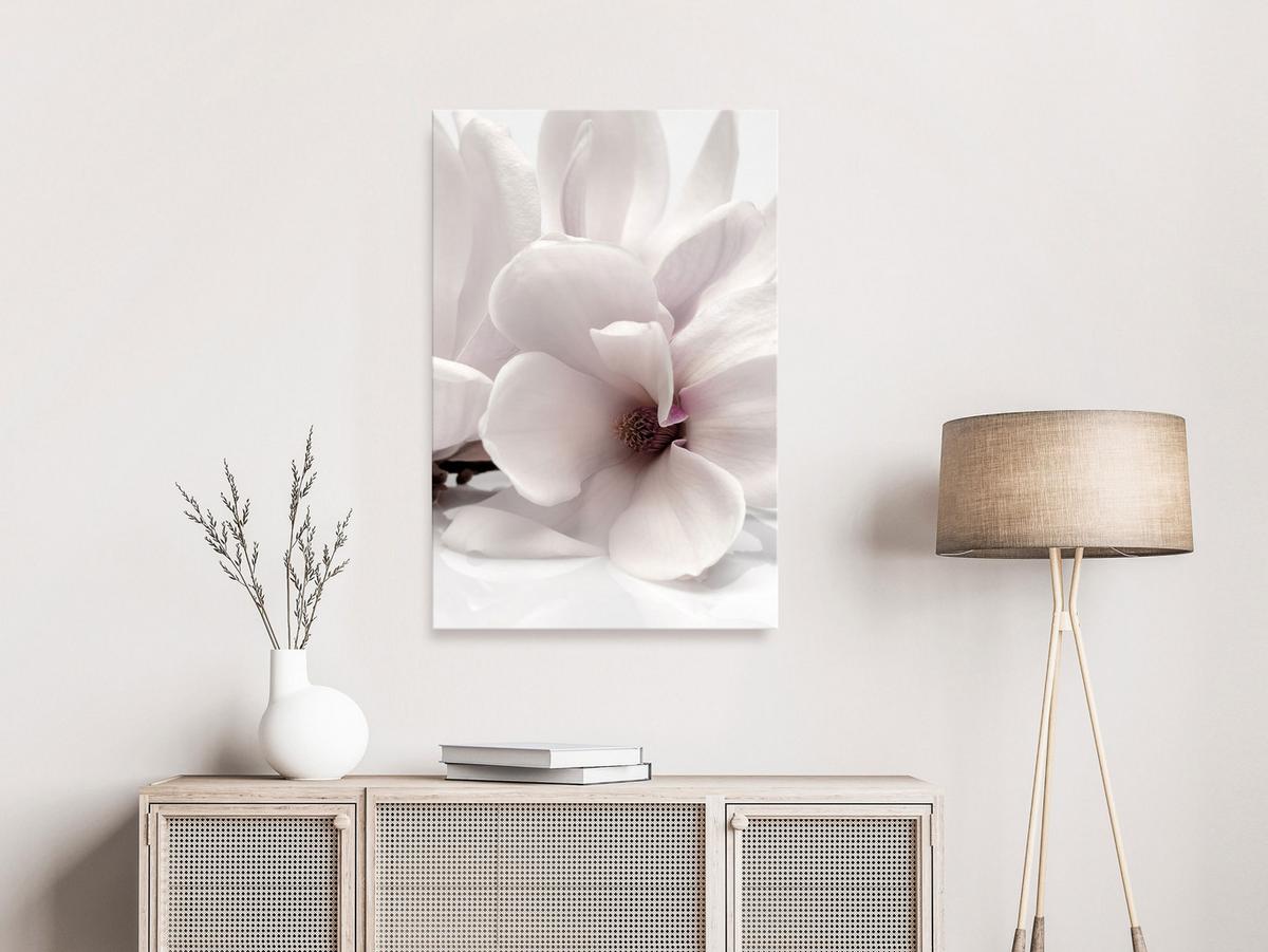 KUNSTDRUCK Weiß 80/120 cm - Weiß/Braun, Textil (80/120cm) - KUNSTLOFT