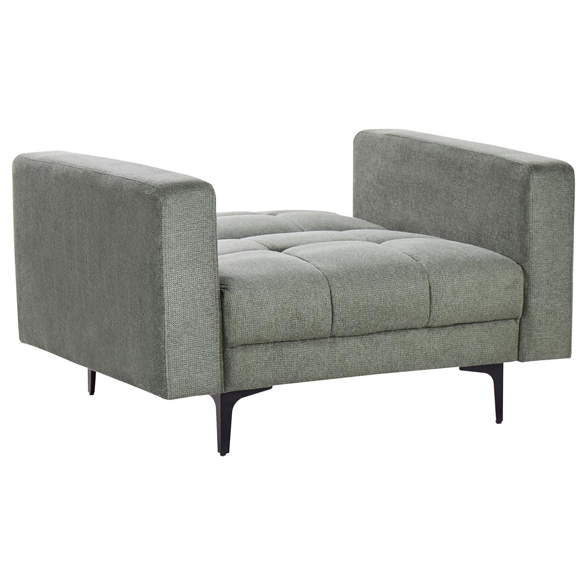 SESSEL Dunkelgrün Alnes - Dunkelgrün/Schwarz, Textil (110/77/89cm) - Beliani