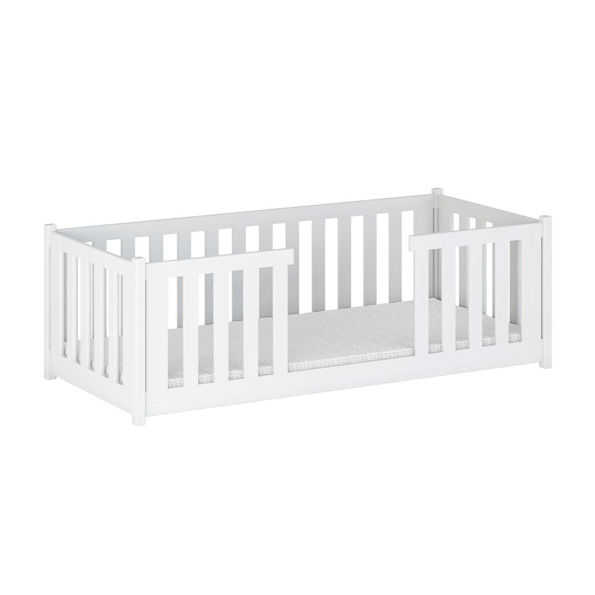 BETT 90/200 Ninon Weiß - Weiß, Holzwerkstoff (90/200cm) - Petits-meubles