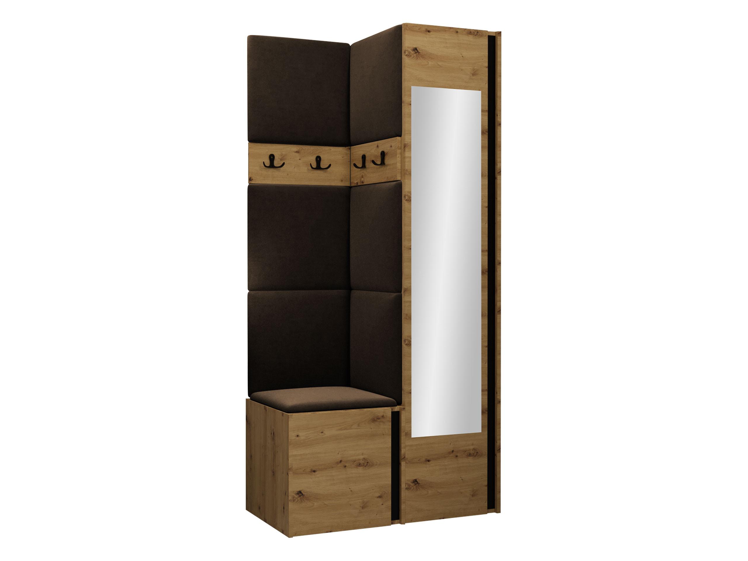 GARDEROBEN-SET Orion XXV - Eiche Artisan/Braun, Holzwerkstoff/Kunststoff (82/186/46cm) - MIRJAN24