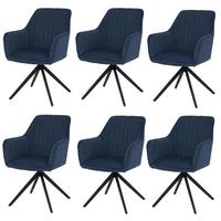 ESSZIMMERSTUHL Blau 6er-Set - Blau, Textil (60/87/68cm) - MCW