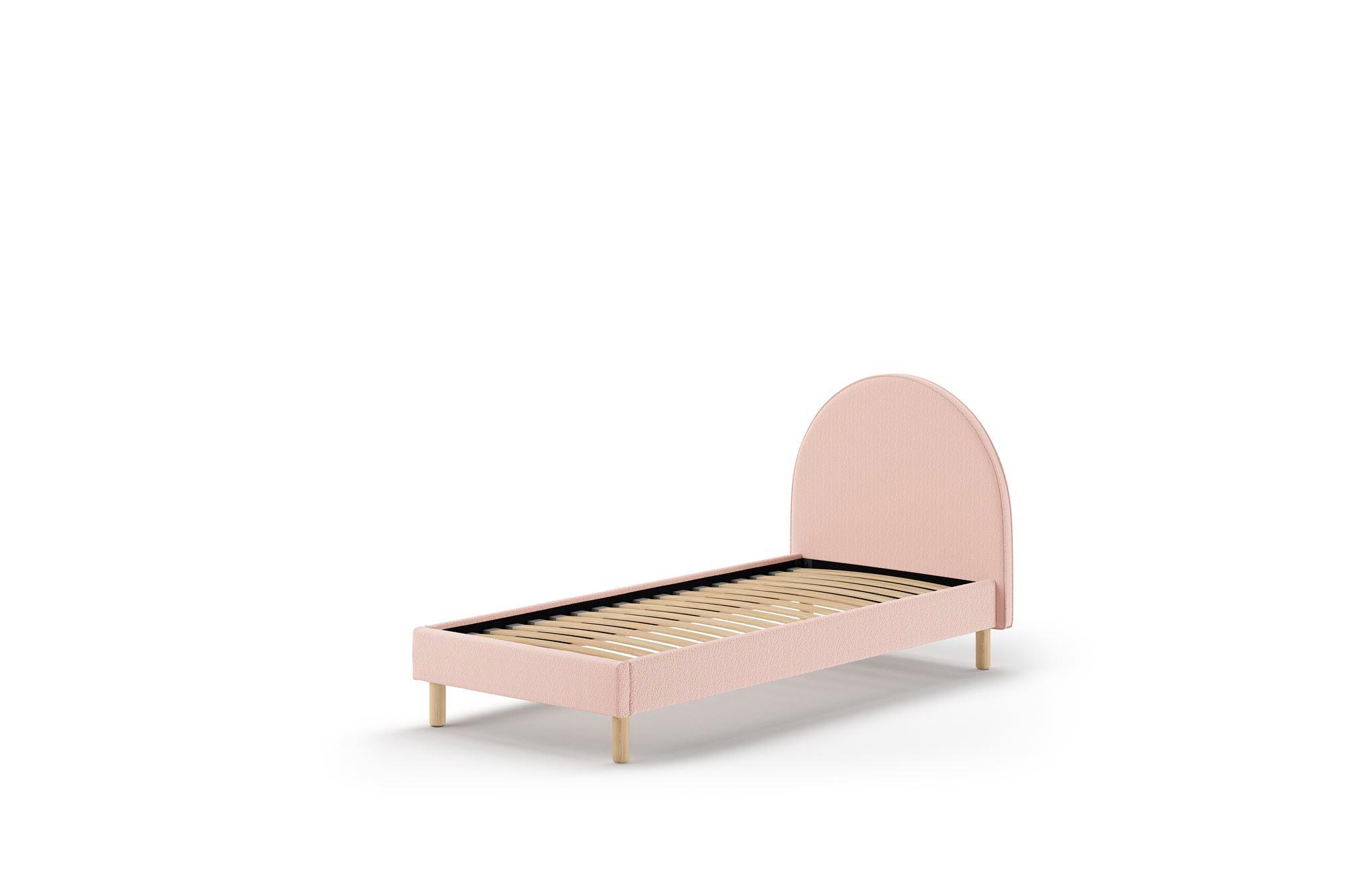 POLSTERBETT Karlotta 97x107x212 aus Holzwerkstoff in Rosa - Rosa, Holzwerkstoff (90/200cm) - 58aufmkessel