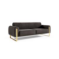 SOFA Valerie 3-sitzer - Schwarz, Holzwerkstoff/Textil (228/79/90cm) - Fun Möbel