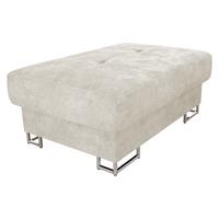 POLSTERHOCKER Cotere - Silberfarben/Creme, Holz/Textil (104/42/67cm) - MIRJAN24