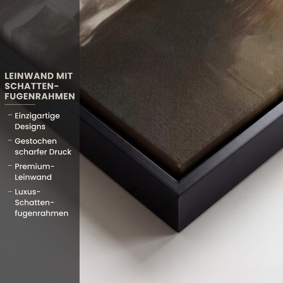 LEINWAND Bilder mit Rahmen - Obst - Kräuter - Ländlich - 140x90 - Naturfarben, Textil (140/90cm) - MuchoWow