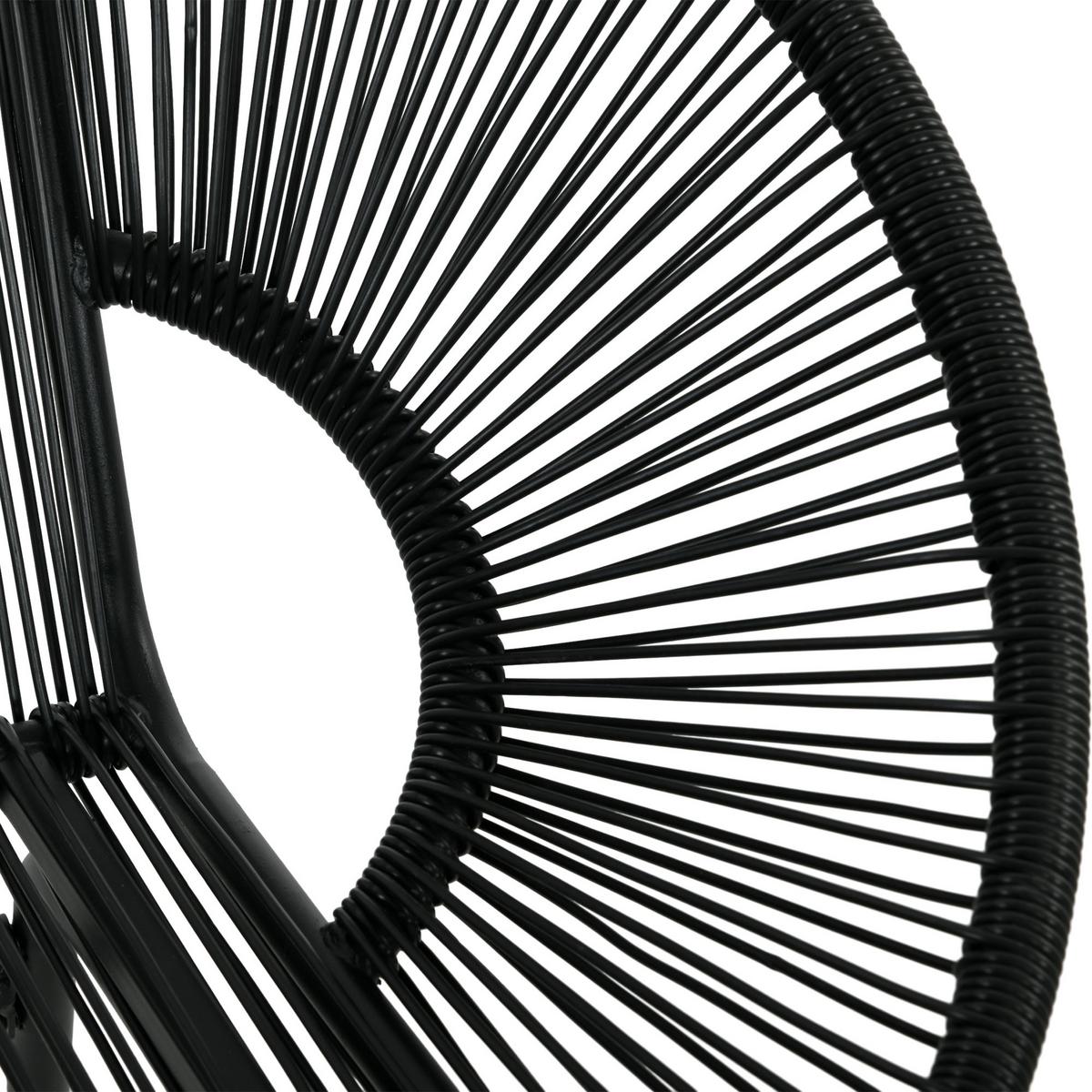 POLYRATTAN Sitzbank 2-Sitzer Rattanbank Gartenbank, für Terrasse, Balkon, Stahl - Schwarz, Metall (72/83/132cm) - Outsunny