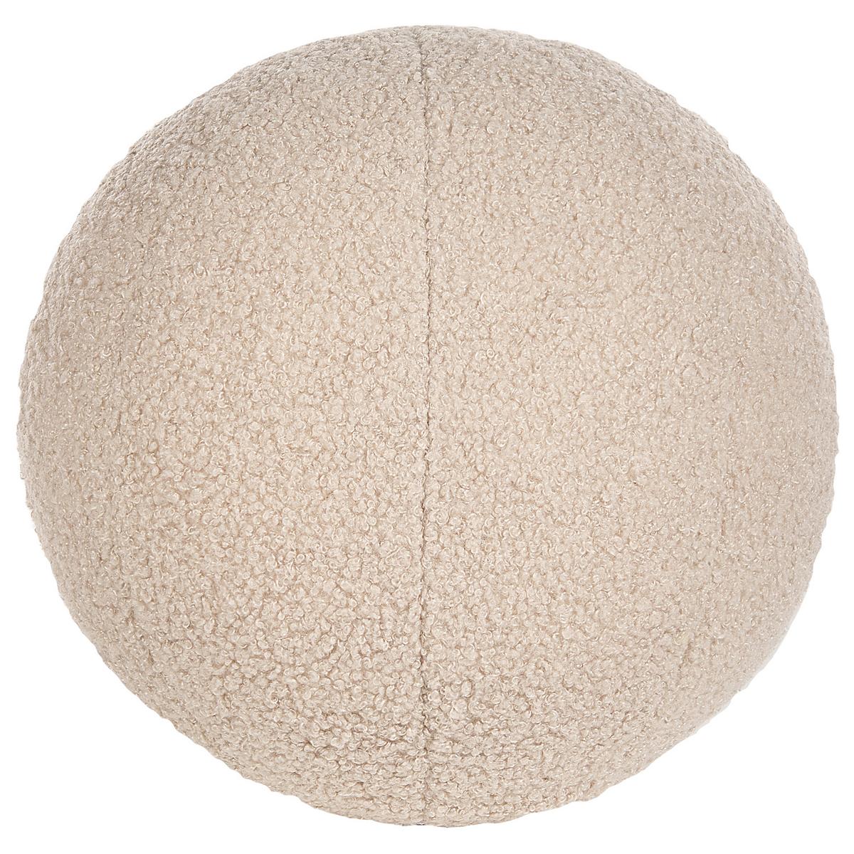 SESSEL Bouclé Beige Leiren - Beige, Textil (111/73/83cm) - Beliani