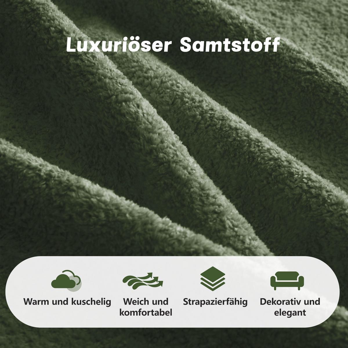 ECKSOFA L-Form Boneless Samt mit Ottoman - Grün, Textil (288/167cm) - Urban Meuble