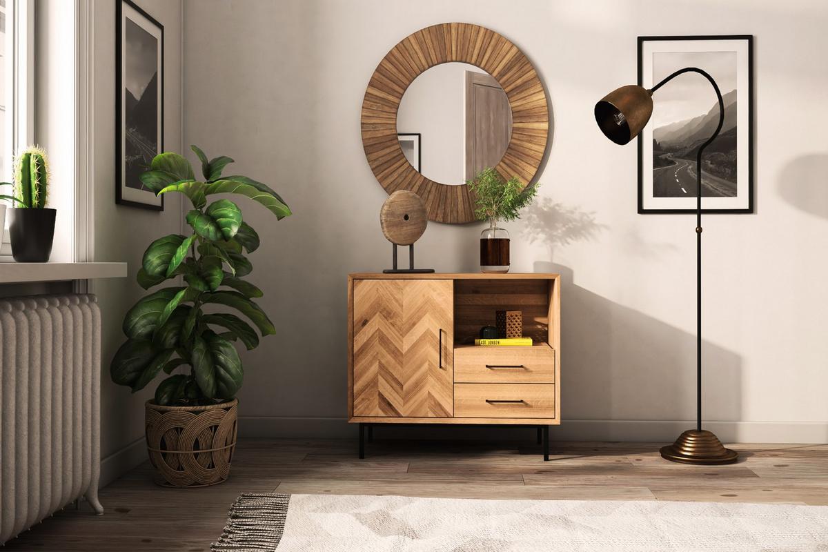 KOMMODE LEON Wildeiche - Wildeiche, Holz (97/80/45cm) - byoak