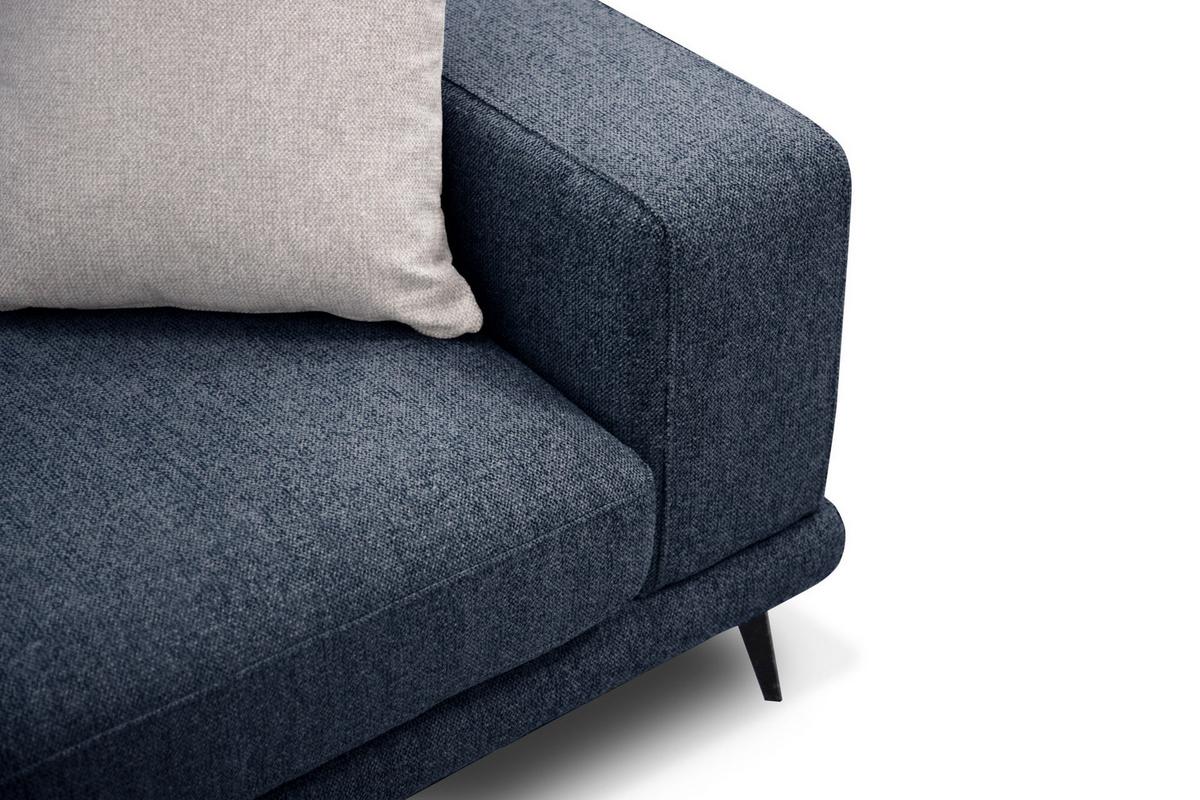 ECKSOFA MEDIOLANE 5-Sitzer, dunkelblau - Dunkelblau, Holzwerkstoff/Textil (219/282cm) - Wozimo
