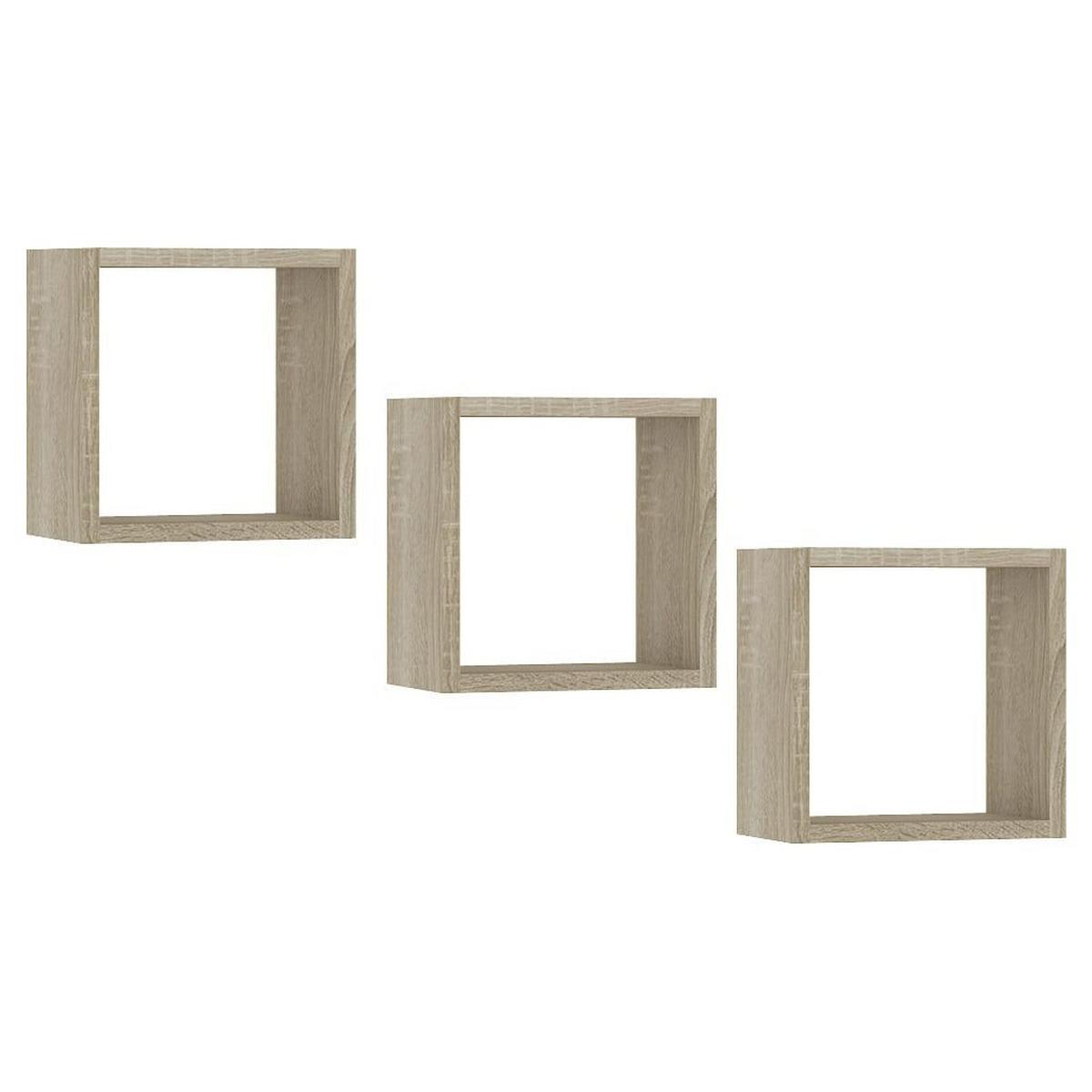 WANDREGAL Eiche Sonoma 25/25/15 - Sonoma Eiche, Holzwerkstoff (25/25/15cm) - RAUMHIRSCH FURNITURE