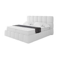 BOXBETT - AURI-H3 - 160x200 Weiß Kunstleder - Weiß, Holzwerkstoff (160/200cm) - ALTDECOR