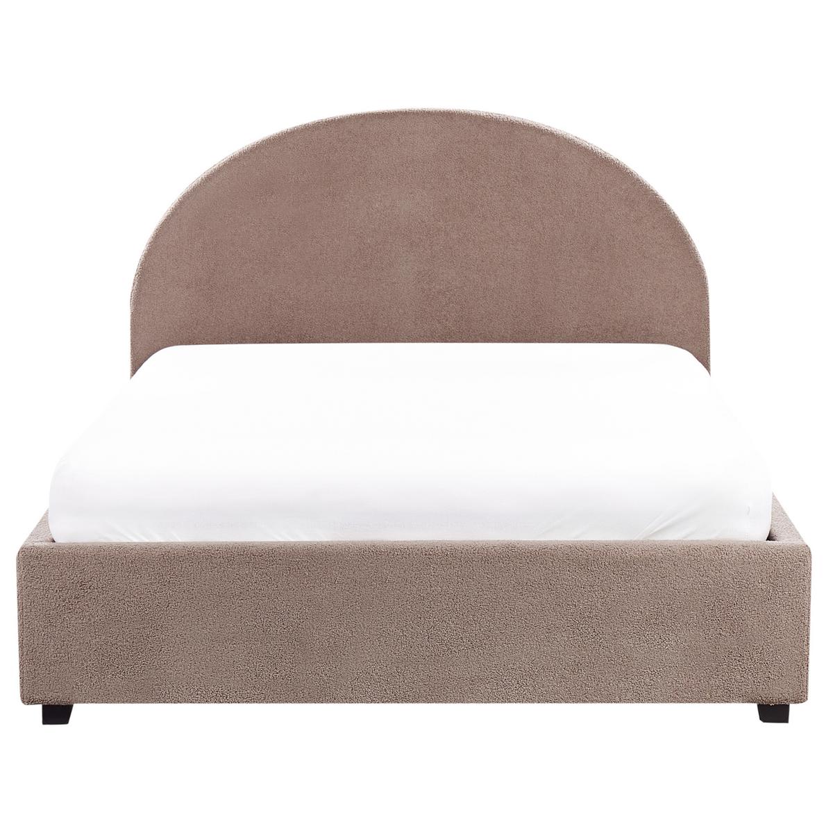 BETT mit Stauraum 140x200 cm Beige Vaucluse - Taupe, Textil (140/200cm) - Beliani