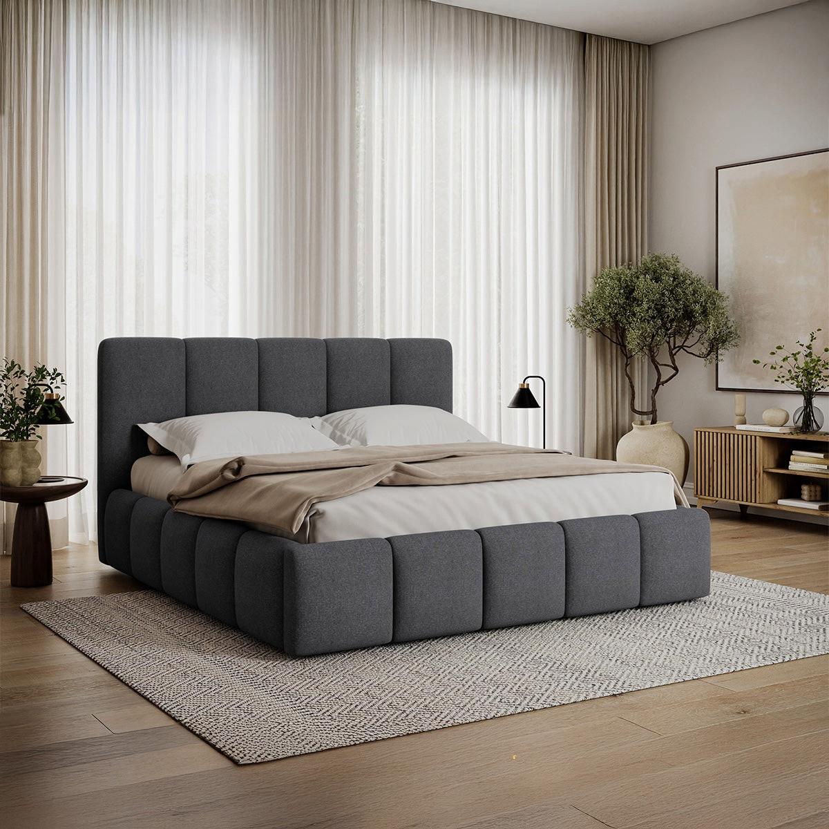 BOXBETT 180/200 Klaus Grau - Grau, Holz (180/200cm) - Petits-meubles