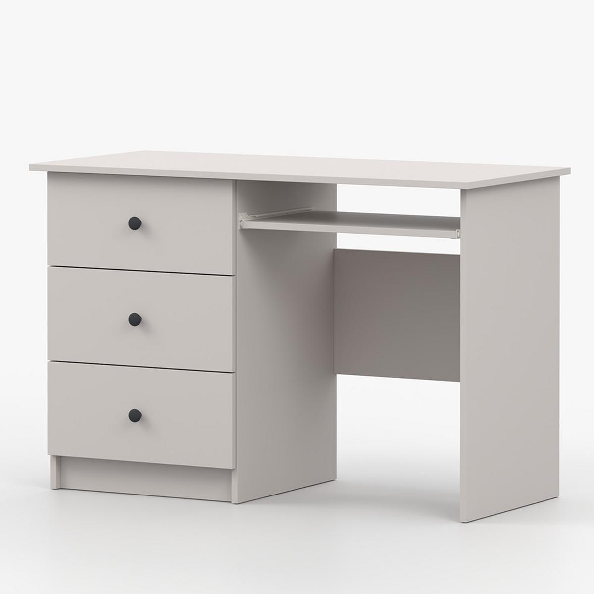 SCHREIBTISCH OLAF I 115/77/53cm Kaschmir, Griff Anthrazit - Kaschmir/Anthrazit, Holzwerkstoff/Metall (115/77/53cm) - imoebel24
