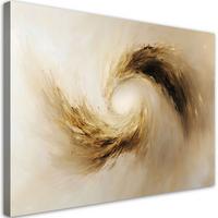 WANDBILD beige wirbel abstrakt modern - Beige, Textil (60/40cm) - Feeby