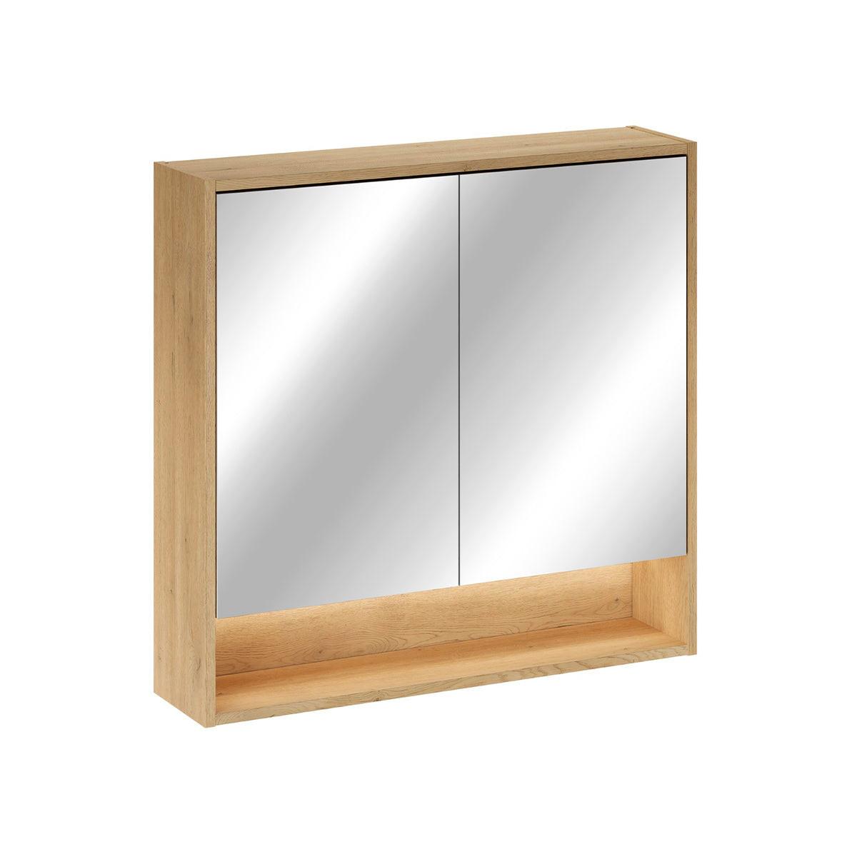 SPIEGELSCHRANK Edmé Holz - Braun, Holzwerkstoff (80/76.8/18.8cm) - Petits-meubles